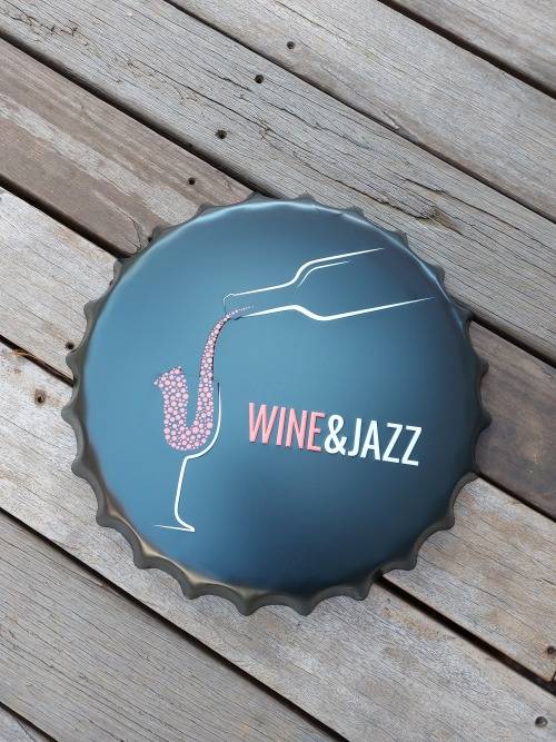 Wine and Jass - Collectable Tin Cap