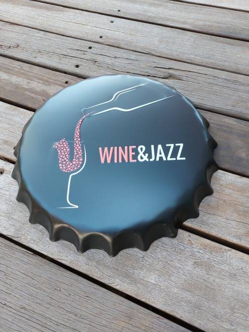 Wine and Jass - Collectable Tin Cap