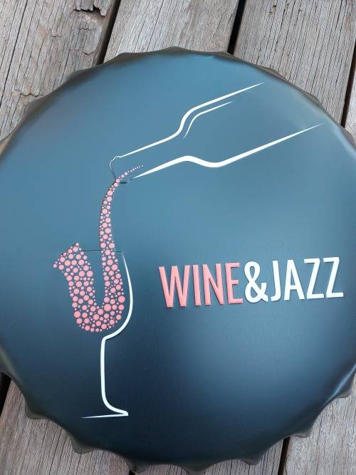 Wine and Jass - Collectable Tin Cap