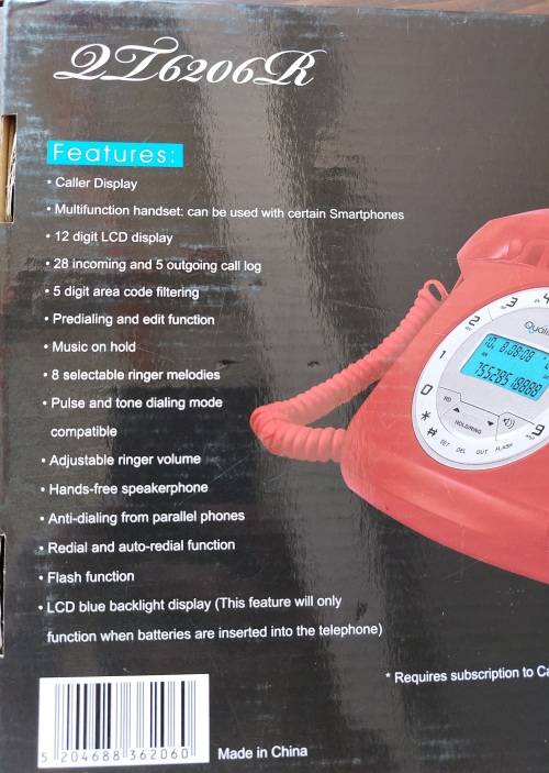 Qualitel Retro Feature Telephone - RED
