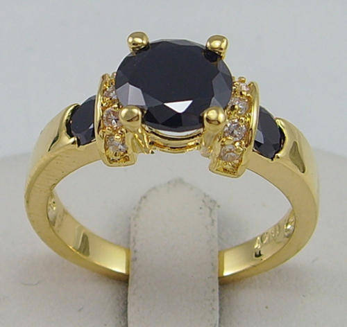 1.45ct LC Black Gem 14k GP