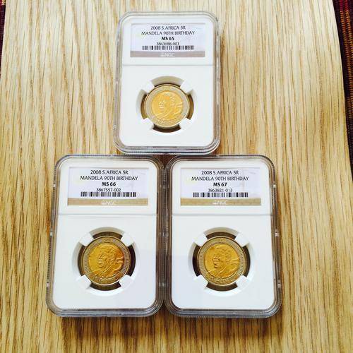 2008 MANDELA 90TH BIRTHDAY R5 - MS65, MS66, MS67