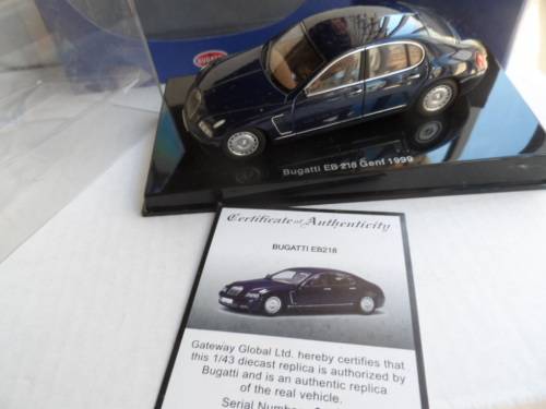 BUGATTI EB 218 GENF 1999 . 1/43 SCALE BY AUTOART [M29]