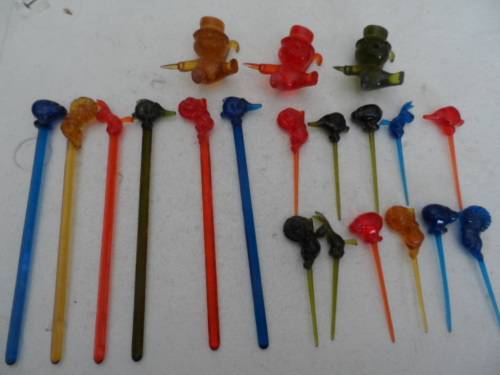 Lovely plastic stirers and cocktail sticks