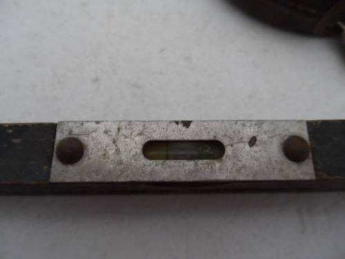 Rabones tape measure and small vintage wooden spirit level