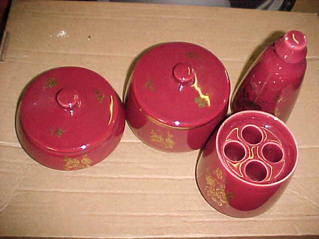 CRANE WARE PORCELAIN BATHROOM SET