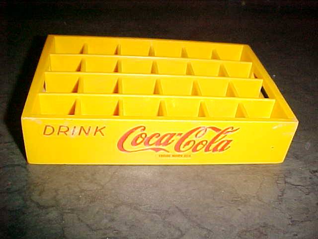 Vintage plastic miniature empty coke crate