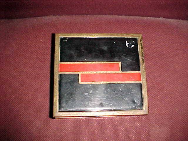 VERY OLD METAL CIGAR BOX WITH WOODEN BOX INSERT 15CM X 14CM