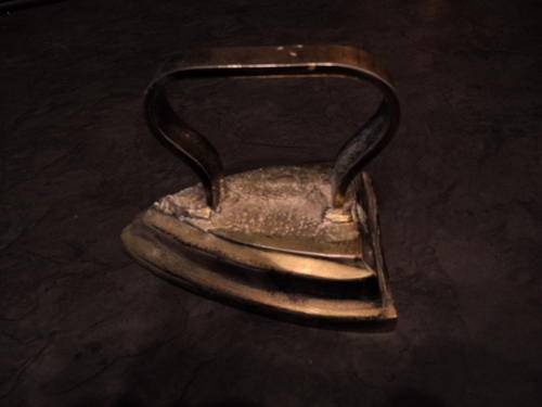 VINTAGE BRASS IRON VERY HEAVY