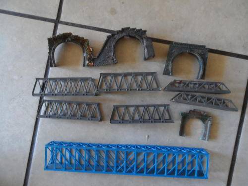 N SCALE CLOSED STEEL BRIDGE, PORTALS, ARNOLD GIRDER BRIDGES