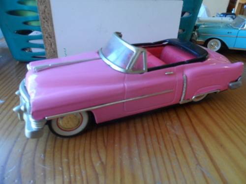TIN FRICTION 1950 CADILLAC CONVERTABLE  28 CM LONG