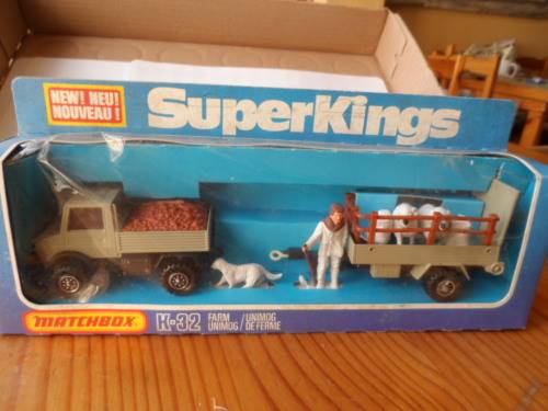 MATCHBOX SUPER KINGS  K32 FARM UNIMOG AND TRAILER