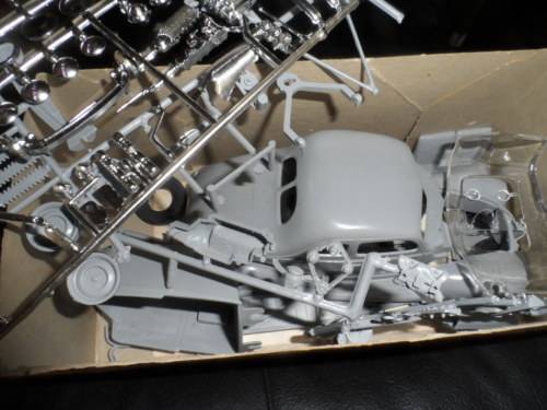 Vintage 1960s AMT 1940 Ford Deluxe Coupe 3 in 1 Model Kit Trophy Series unbuilt