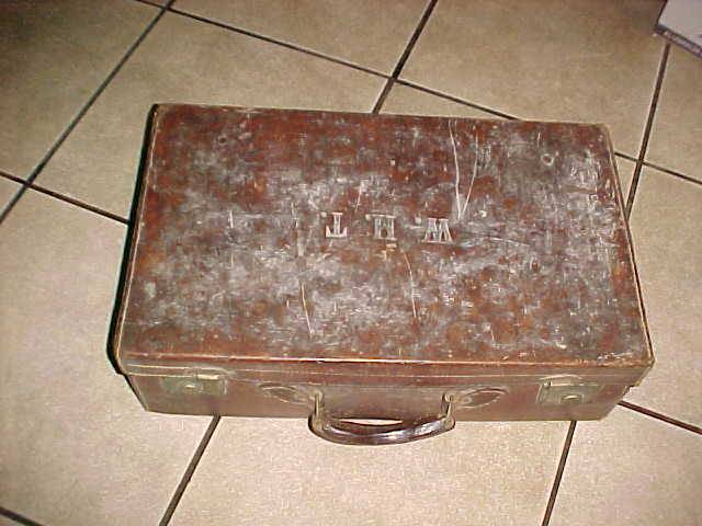 Vintage Genuine Leather large suitcase