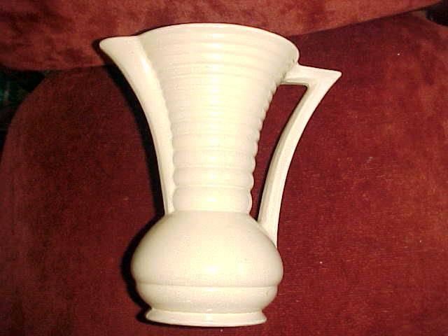 Tall cream art deco jug