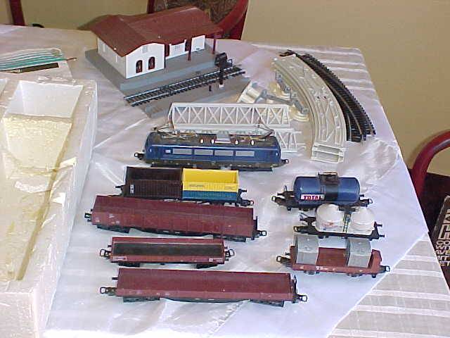 Lima HO freight train set.