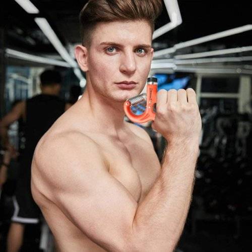 5 Pack Hand Grip Strengthener Finger Forearm Strength Exerciser Kit-Orange