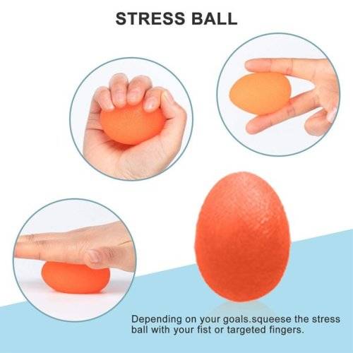 5 Pack Hand Grip Strengthener Finger Forearm Strength Exerciser Kit-Orange