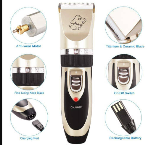 Professional Pet Grooming Clipper Kit - Gold