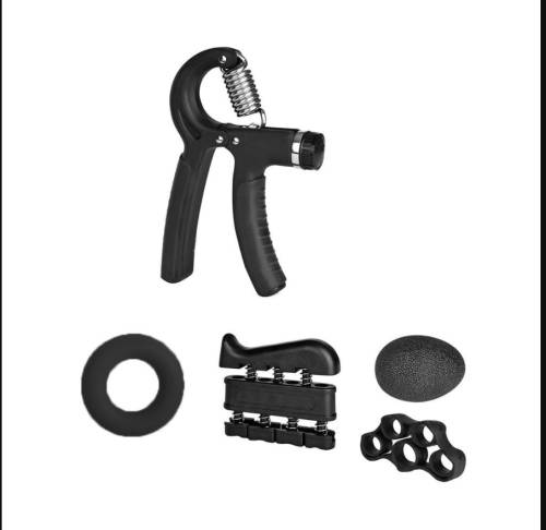 5 Pack Hand Grip Strengthener Finger Forearm Strength Exerciser Kit-Black