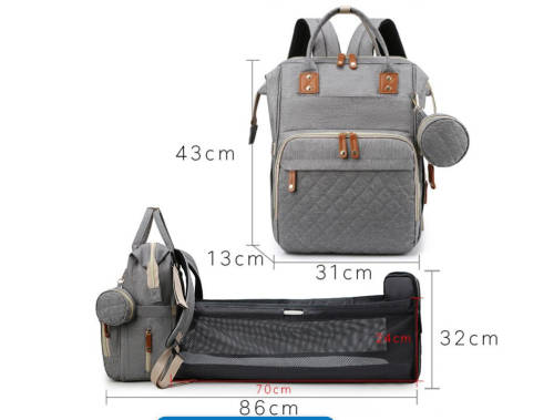 Multi-functional baby diaper bag & Bed