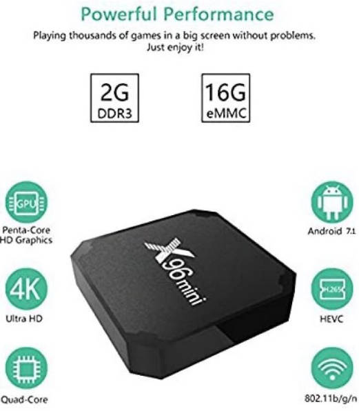 Android Smart TV Box X96 Mini - Android 9.0, 2GB + 16GB