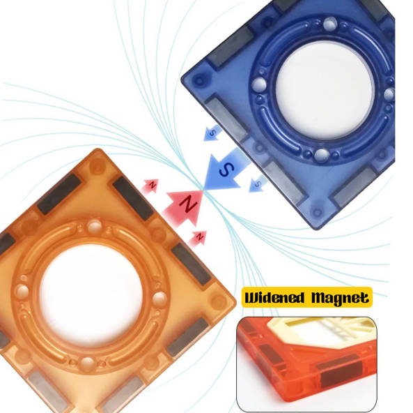 73 Pcs Magnetic Pipeline Tiles Magic Blocks 3D STEM Stacking Toys