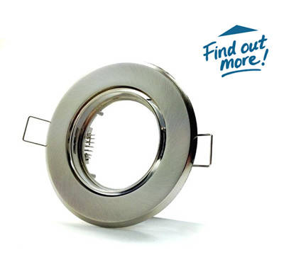 Round Angle Ajustable Recessed ceiling down Spot lights Fitting Suitable For MR16 GU10 Lights-Silver
