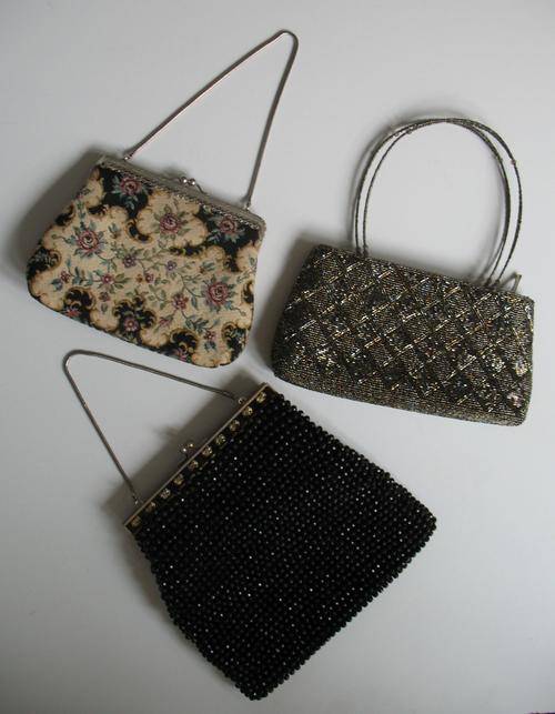 Vintage evening / handbags choose out of three beaded and embroidered