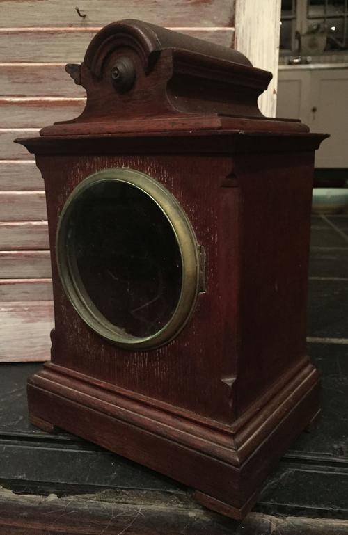 Old oak mantel clock case - no workings