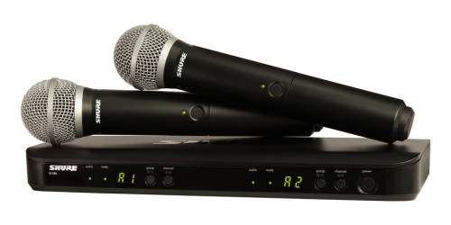 SHURE BLX288/PG58 (Dual Channel Handheld Wireless System)