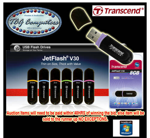 CRAZY R1 *** Transcend Jetflash V30 8GB Usb Flash Drive ***