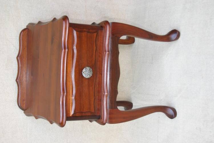 Imboya Queen Anne bedside table - 45cm x 43cm x 67cm total high