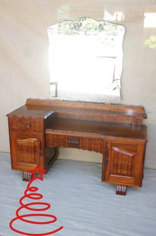 *Christmas Sale* Kiaat dressing table and stool - 133cm x 45cm x 70cm high without mirrors