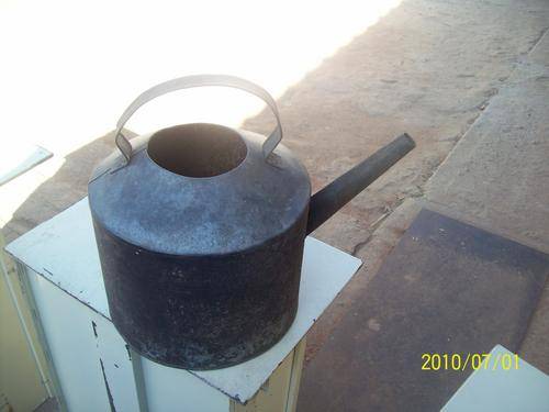 Old water-can, 24cm in diameter and 35cm high