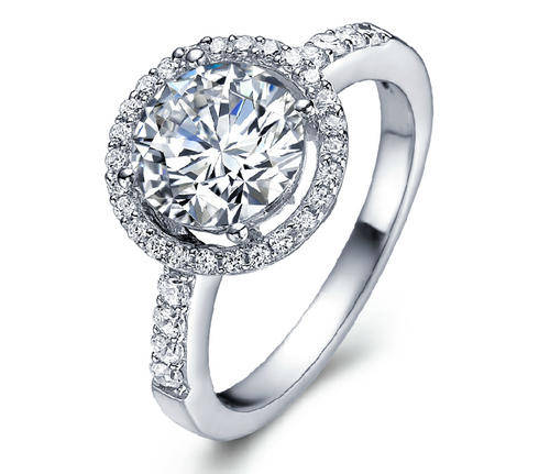 Sparkling White Gold Plated Austrian Crystal & CZ Costume Dress ring - Size 8/Q