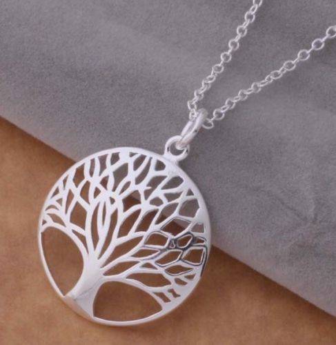 Lovey 925 Sterling silver plated tree of life pendant & necklace - Special gift for anyone