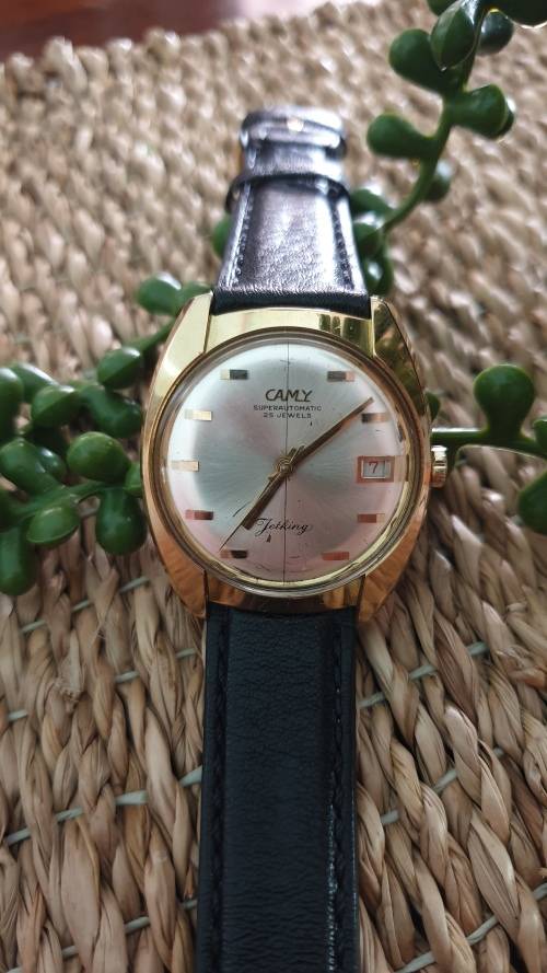Vintage Camy Jet King Super Automatice Men`s Date Watch - fully restored