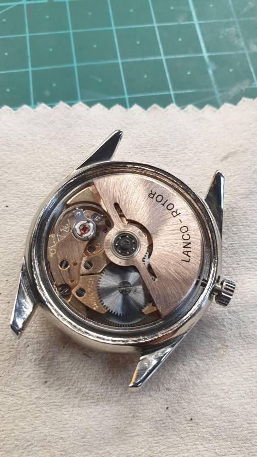 Vintage Lanco Large Automatic Slimline Date Men`s Watch - fully restored