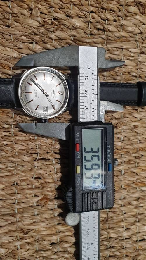 Vintage Lanco Large Automatic Slimline Date Men`s Watch - fully restored