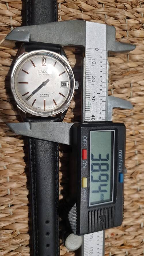 Vintage Lanco Large Automatic Slimline Date Men`s Watch - fully restored