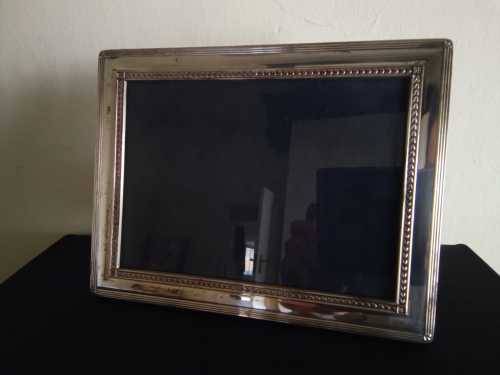 Vintage Sterling Silver and Rosewood Hallmarked Frame 22 by 17cm