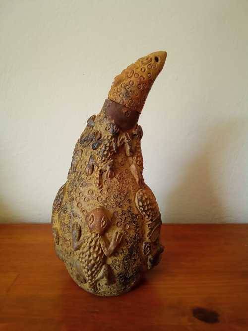 19th century North African Palm Wine Decanter 26cm tall