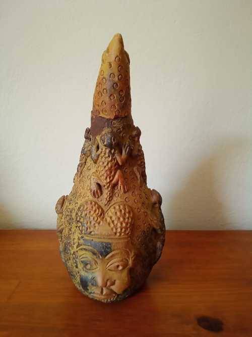 19th century North African Palm Wine Decanter 26cm tall