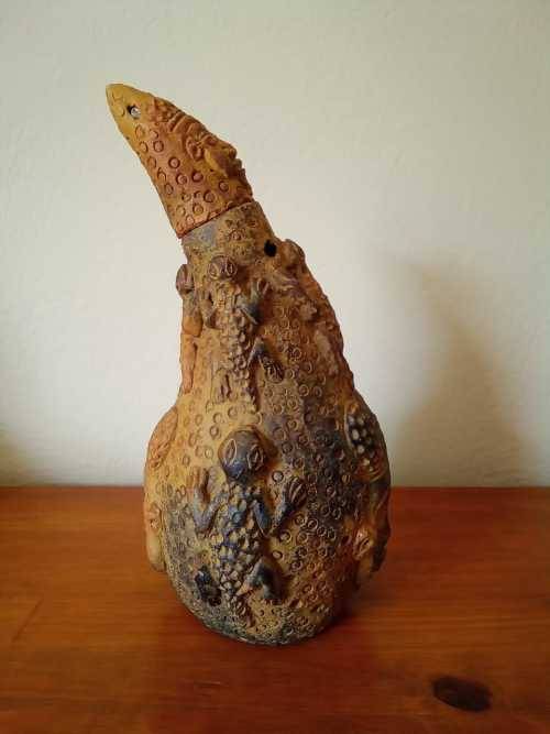19th century North African Palm Wine Decanter 26cm tall