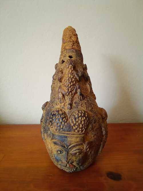 19th century North African Palm Wine Decanter 26cm tall