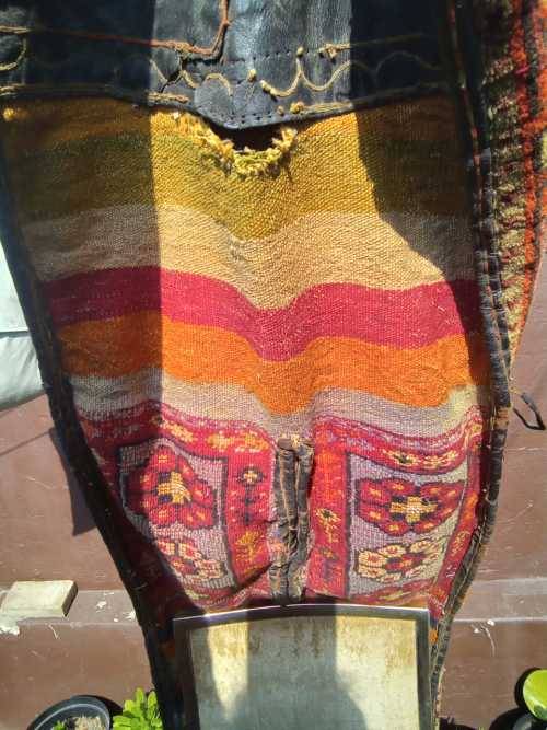 Antique 19th century Persian Hand woven Nomadic Saddle bag, 135 by 48cm