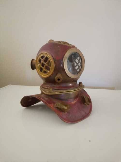 Vintage Copper and Brass Diving helmet ornament 20x20cm