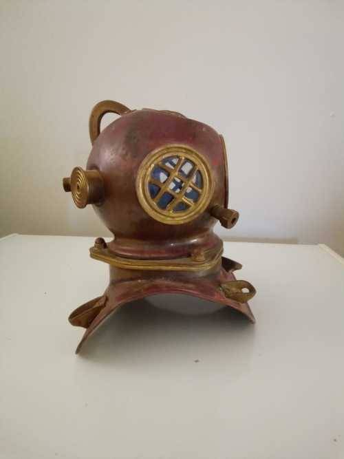 Vintage Copper and Brass Diving helmet ornament 20x20cm