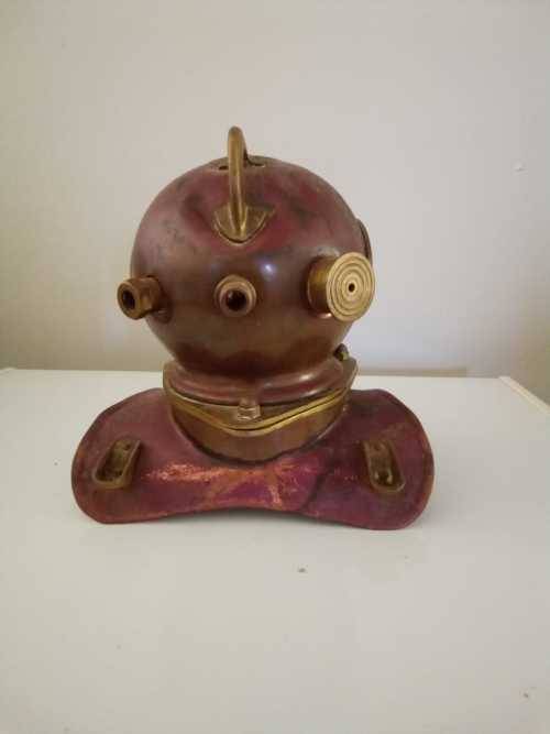 Vintage Copper and Brass Diving helmet ornament 20x20cm